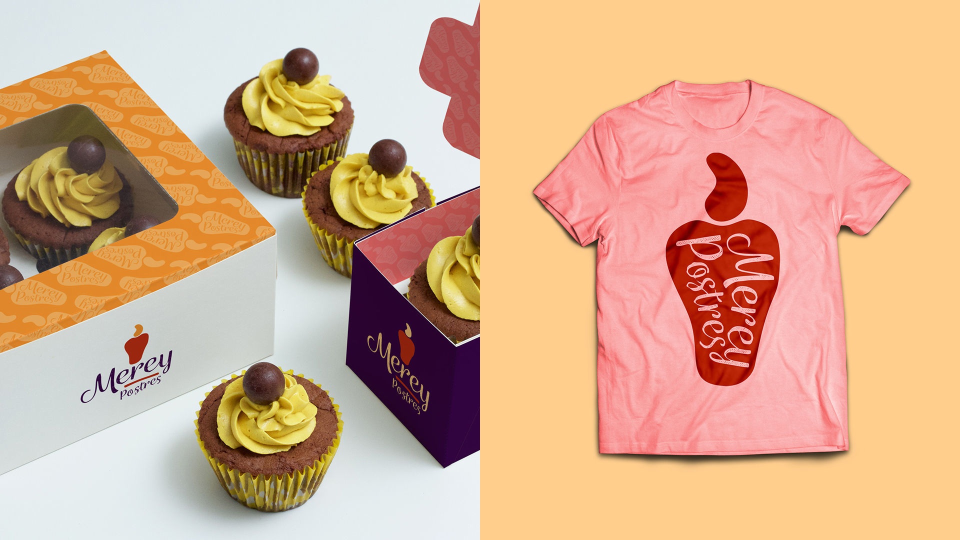 Merey Postres - Empaques y Playera.